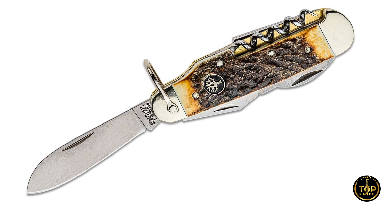 تاپ نایف چاقو کلکسیونی بوکر مدل Camp Knife Stag